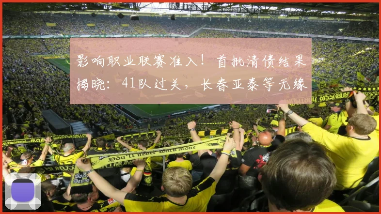 影响职业联赛准入！首批清债结果揭晓：41队过关，长春亚泰等无缘榜单